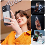 TOCOL 3 in 1 Magnetic for iPhone 16 Pro Max Case, Upgraded Full Camera Protection, Compatible with Magsafe, Drop Protection, Translucent Matte Back Bumper for 16 ProMax Case 6.9-Inch（Black）