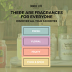 Candle-lite Scented Candles, Creamy Vanilla Swirl Fragrance, One 18 oz. Single-Wick Aromatherapy Candle with 110 Hours of Burn Time, Off-White Color