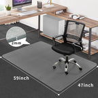 SHAREWIN Office Chair Mat for Carpet Floors, 47" x 59" Clear Desk Chair Mats for Low Pile Carpeted Protector, Sturdy PVC Computer Chair Mats Anti-Slip and Easy to Clean for Home & Office