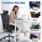 CushyOasis Seat Cushion, Chair Cushions, Office Chair Cushions, Anti-Slip Bottom & Removable Cover Tailbone Pain Relief Cushion, Memory Foam Seat Cushion for Office, Wheelchair, Car (Black)