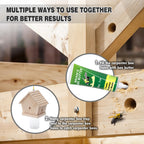 GRTRE 1 Pack Wood Carpenter Bee Trap for Outside - Best Bee Trap - Wood Boring Bee Trap- Nature Chalet Style Carpenter Bee Traps Outdoor Hanging - Insect Traps Removes Carpenter bee