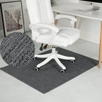 RccugmatS Chair Mat for Hardwood & Tile Floor, 47" x 52" Heavy Duty Office Chair Mat for Rolling Chairs Easy Glide, Anti Slip, Non-Curve, Floor Protector for Home Office, Gray