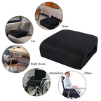 MABOZOO Extra Thick Chair Cushions,Office Chair Booster Seat Cushion to Raise Seat Height for Pain Relief,18 x 16 x 6 inch Non Slip Memory Foam Thick Cushion with Carry Handle（Black）