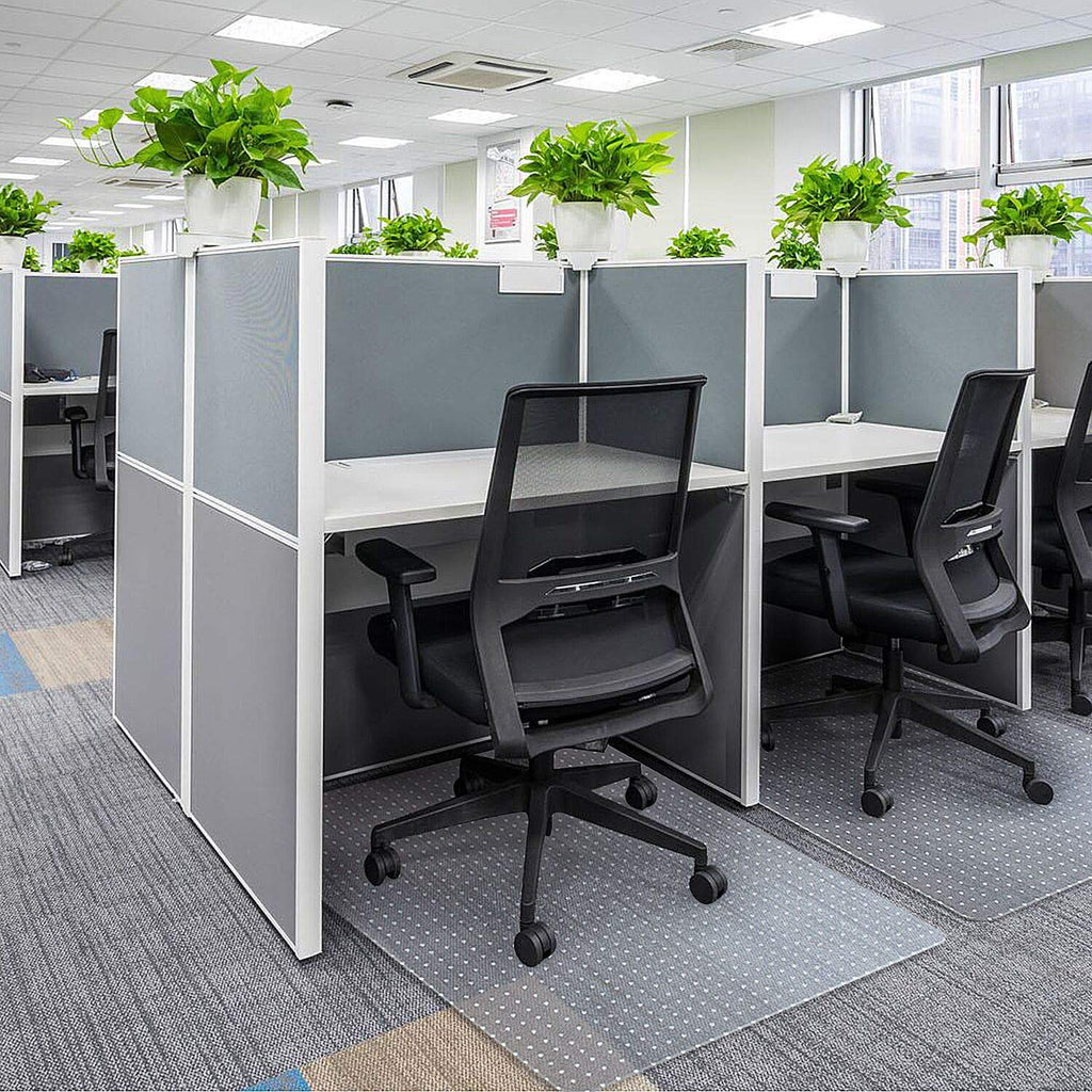 Kuyal Office Chair Mat for Carpets,Transparent Thick and Sturdy Highly Premium Quality Floor Mats for Low and No Pile Carpeted Floors, with Studs (48" X 48" Rectangle)