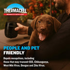 Thermacell Mosquito Repellent E-Series Rechargeable Repeller; Patio Shield 20’ Mosquito Protection Zone; Includes 36-Hr Repellent Refill; No Flame or Scent; Bug Spray and Bug Zapper Alternative
