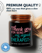 Funny Candle for Best Friend, Thank You for being My Unpaid Therapist Candle, Best Friend Candle for Women, Funny Friendship Gifts, Gifts for Best Friend, Birthday, Christmas, Gift-Ready