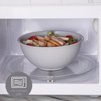 COOK WITH COLOR Plastic Nesting Mixing Bowls Set - 12 Piece includes 6 Prep Bowls and 6 Lids, Microwave Safe (Gray Ombre)