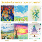 ESRICH Canvases for Painting 8x10, 160 Pack Canvas Boards for Painting Cotton Primed Acid Free Blank Canvas Panels for Oil Paint, Watercolor, Acrylic Paint, Gouache and Tempera.
