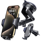 [True Military-Grade] Car Phone Holder VANMASS [2024 Strongest Suction & Clip] Cell Phone Mount for Dashboard Windshield Vent Truck Accessories Cradle Dash Stand for iPhone 16 Pro Max 15 14 13 Android