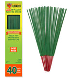 Mosquito Guard 40 Repellent Sticks, DEET Free Plant-Based Outdoor Patio Incense Citronella Bug