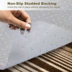 Kuyal Office Chair Mat for Carpets,Transparent Thick and Sturdy Floor Mats for Low and No Pile Carpeted Floors, with Studs (36" X 48" with Lip)