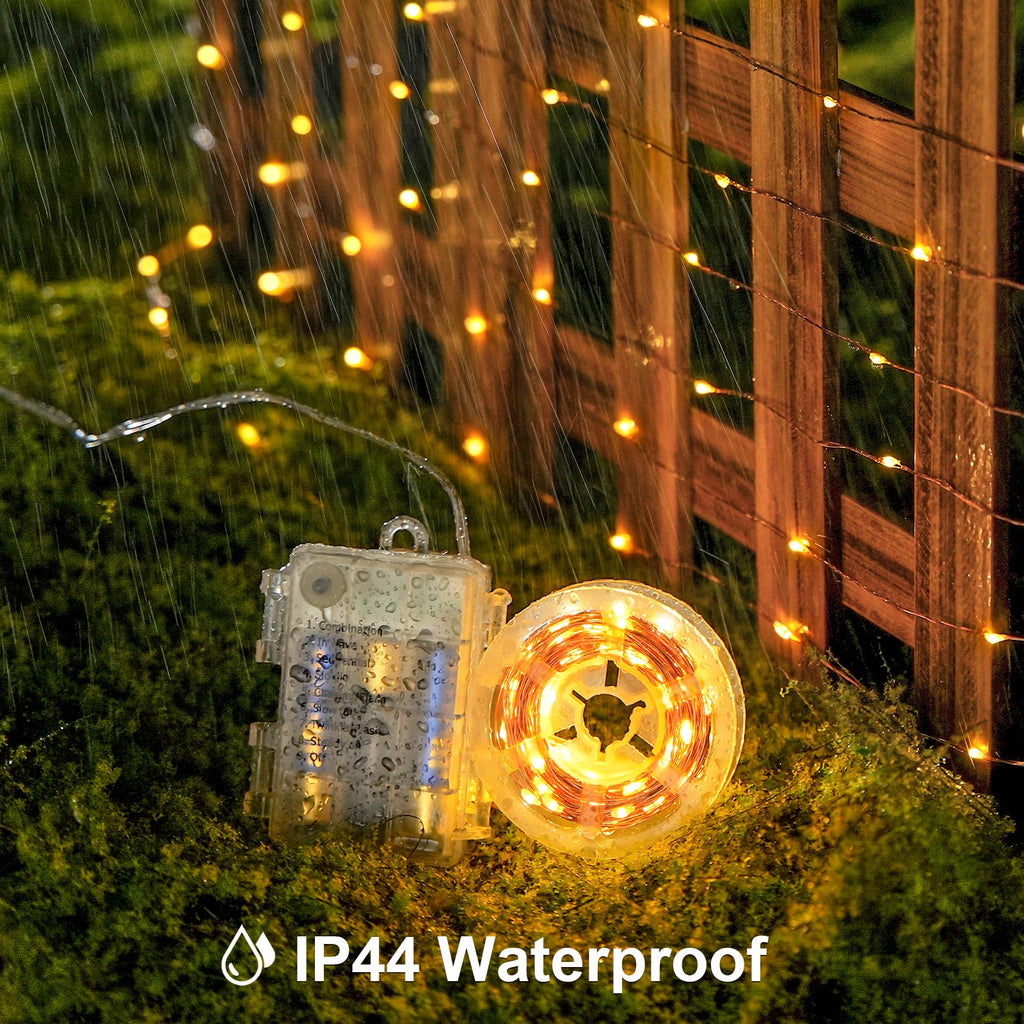 JMEXSUSS 2 Pack Fairy Lights Battery Operated with Remote, Total 400 LED 132ft Battery Powered String Lights, Twinkle Christmas Fairy Lights for Bedroom Centerpiece Indoor Outdoor Decor, Warm White