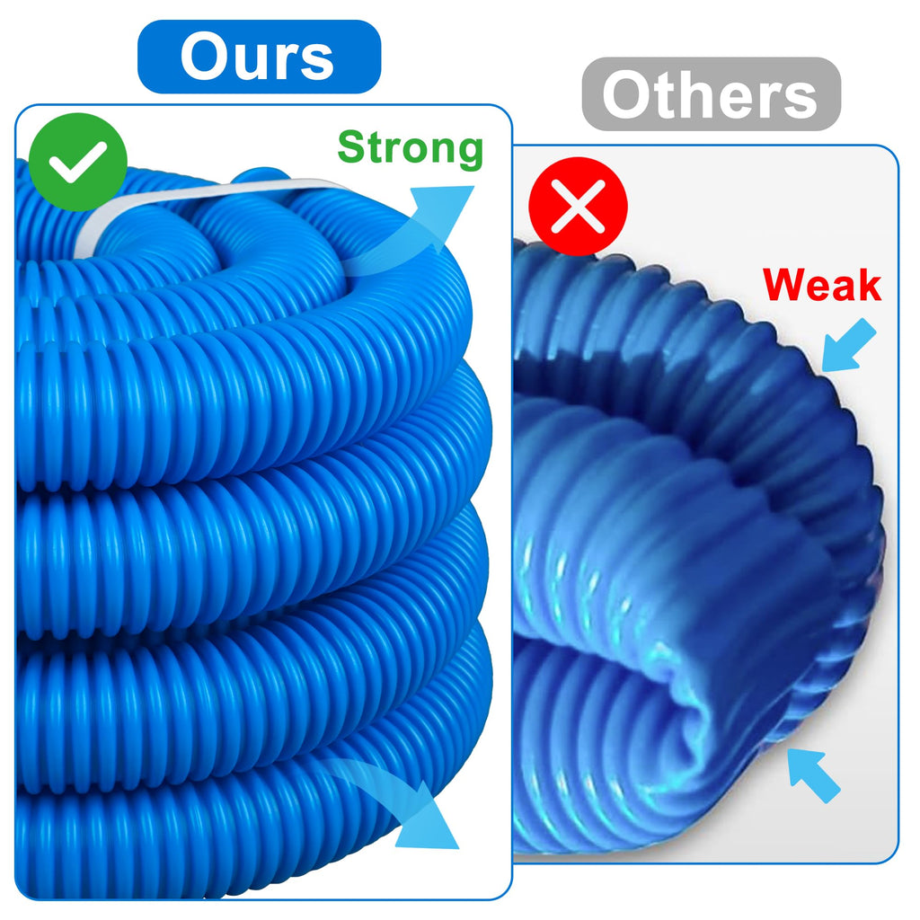 4 Pack Pool Hoses for Above Ground Pools 1.25" x 59" Replacement Pool Pumps Hose Filter Pumps Hose with 8 Metal Clamps for Swimming Pools Filter Pump