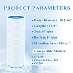 Chryseos Pool Filter Compatible with CC200, Clean & Clear 200, C-9419, PAP200, FC-0688, 59054400, R173217, 1 Pack
