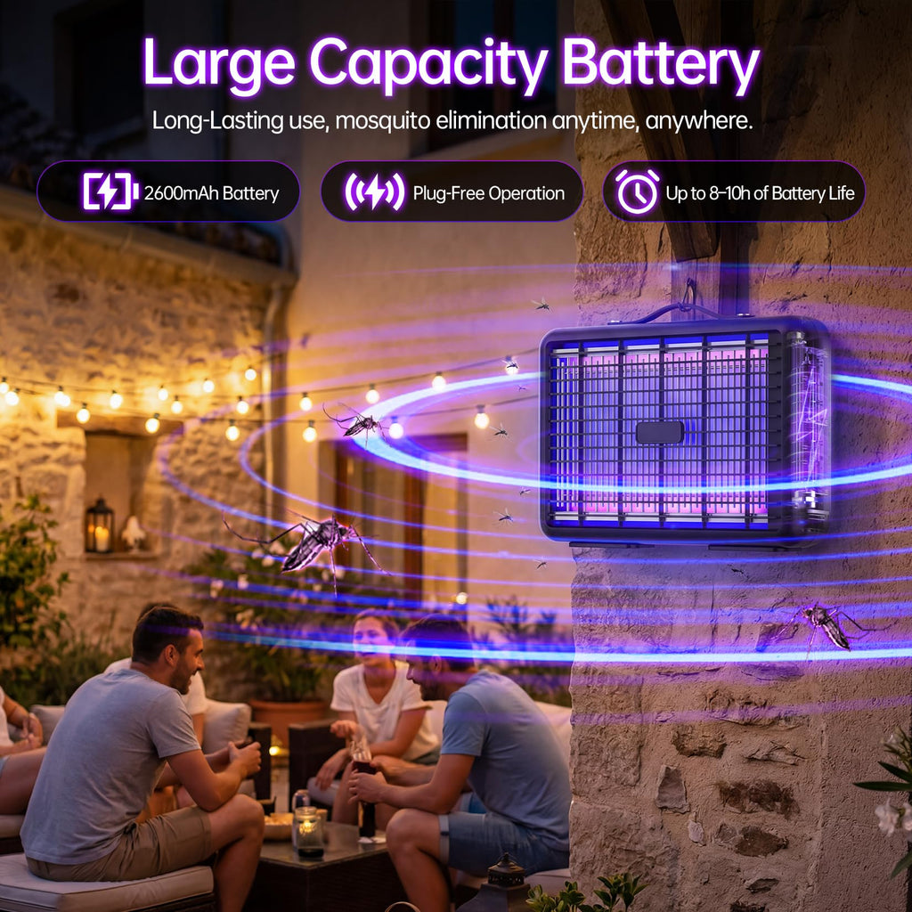 Electric Bug Zapper Indoor Outdoor, 4500V Mosquito Zapper with Powerful Grid, Fly Zapper Insect Killer for Patio, Yard, Home, Kitchen, Camping