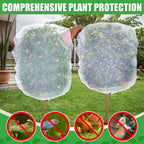 4 Pack Insect Bird Netting Cover - 4.6x6FT Garden Netting Blueberry Bushes Plant Covers with Drawstring, Fine Mesh Net for Protecting Lemon Orange Large Fruit Tree from Barrier Squirrel Deer