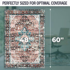 Starcounters Office Chair Mat for Hardwood Floor -Heavy-Duty Floor Mat for Office Chair - Scratch-Resistant and Non-Slip Computer Chair Mat, Wood and Tile Protection for Office & Home, Brown 48" x 60"