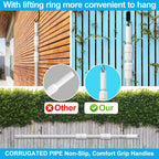 YEECHUN Professional Thicken 12 Foot Swimming Pool Pole Telescopic Aluminum Fits Pool Net Skimmer Rake Vacuum Head Brush Cleaning Equipment Heavy Duty,for Skimmer Nets, Vacuum Heads and Brushes