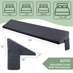 King Size Bed Wedge Pillow - for Headboard Gap/Headboard Pillow/Mattress Wedge /Bed Gap Filler (76"x10"x6") - Bloster Triangle Pillow for Sleeping To Fill Gap (0-8") Between Headboard and Mattress