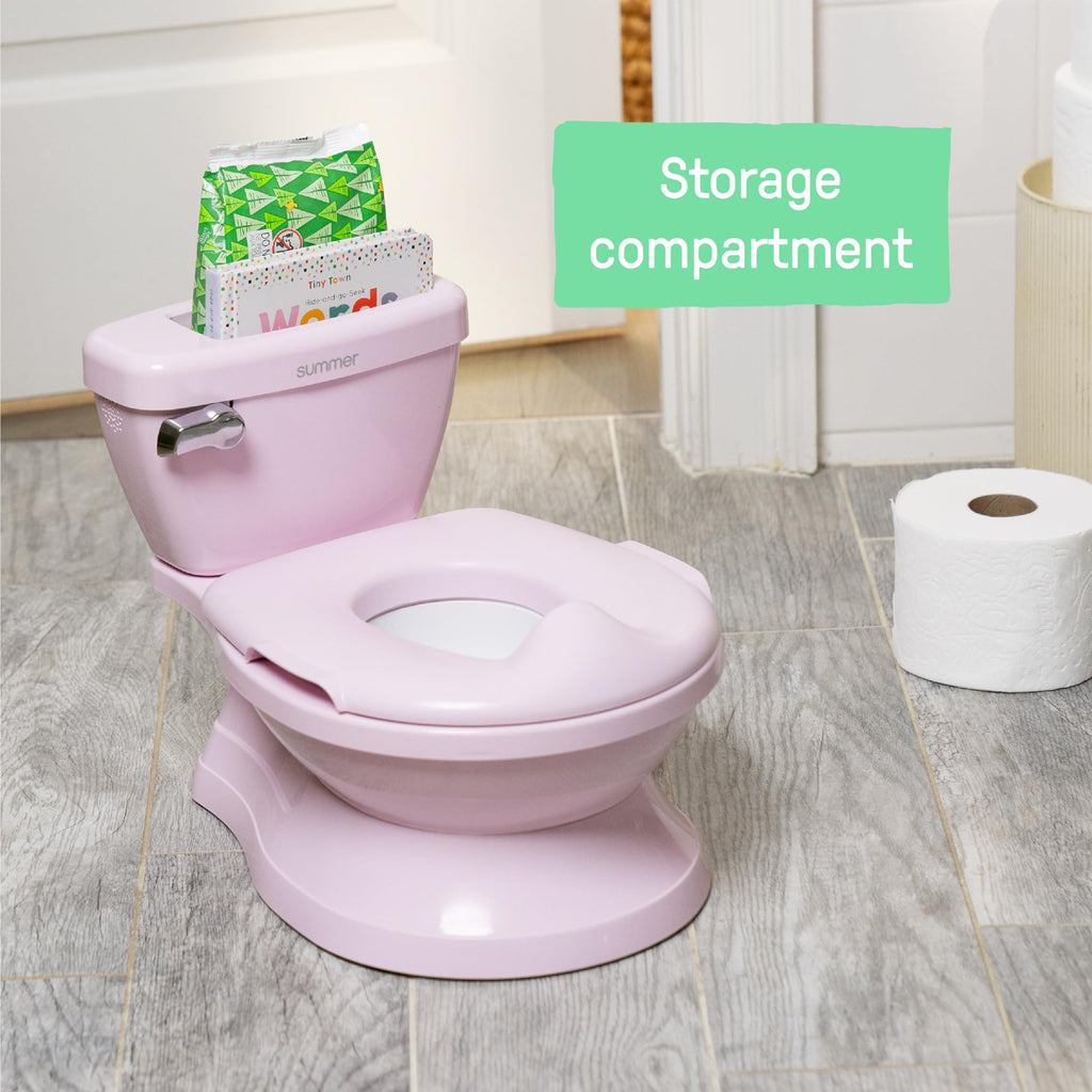 Ingenuity My Size Potty Pro in Pink, Infant Potty Training Toilet, Lifelike Flushing Sound, for Ages 18 Months, Up to 50 Pounds