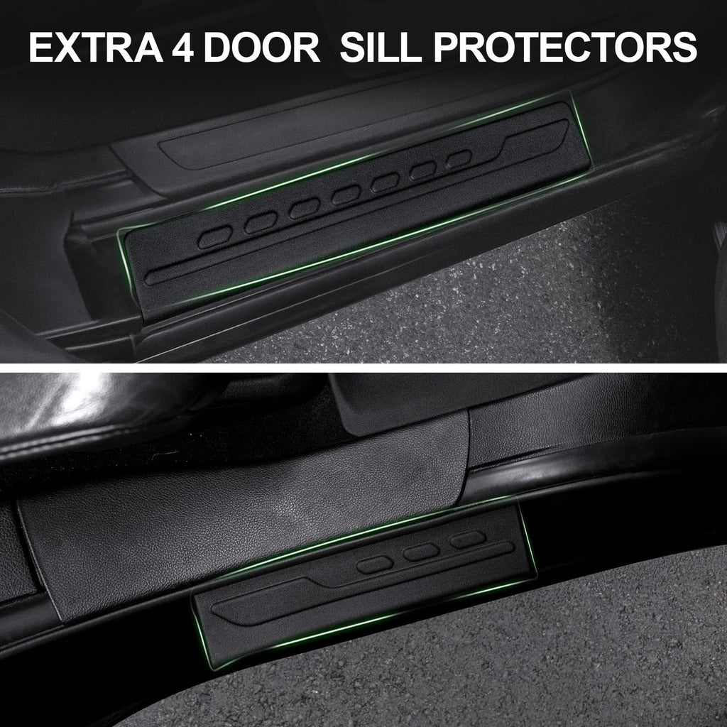 LUMWAY Floor Mats for 2016-2025 2026 Dodge Durango 6-Seater (Only for Bucket Seats), TPE All Weather Durable Floor Liners for Durango Accessories