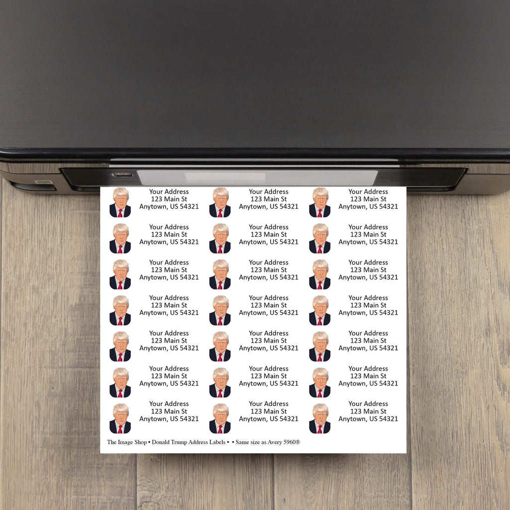 The Image Shop - Donald Trump - Address Labels - 1" x 2-5/8"; 30 per Sheet, 150 Labels