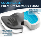 ComfiLife Premium Gel & Memory Foam Seat Cushion – Doctor Recommended Office Chair Cushion, Car Seat Cushion – Chair Cushions for Back & Sciatica Pain Relief – Seat Cushions for Office Desk (Charcoal)