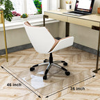 GLSLAND Office Chair Mat for Carpet - 36" x 46" Tempered Glass Floor Mat - for Office Chair on Carpet - 1/5" Thick Clear Computer Floor Mat with 4 Anti-Slip Pads