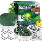 USKICH 40 Mosquito Coils | Mosquito Coils Outdoor Use Reaches up to 10 Fee (Contains 2 Holders & 4 Stands)