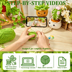 MAGIMUSE Crochet Kit for Beginners, Crochet Starter Kits, Amigurumi Craft Knitting Crocheting Kits with Step-by-Step Video Tutorials, 6 Pack Hanging Potted Plants Family(40%+ Yarn
