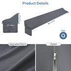 Vekkia Queen Bed Wedge Pillow for Headboard Gap Filler(0-7"),High-Density Foam,Prevents Pillows & Items from Falling,Ergonomic Design,Large Storage Pockets, Removable&Washable Cover,Gray,60''x7''x11''