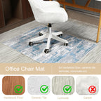 FUANGUI Office Chair Mat for Hardwood/Tile Floor 36"x48", Rolling Desk Mat, Computer Gaming Rug, Anti-Slip, Non-Curve Floor Protector for Home