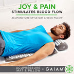 Gaiam Acupressure Mat and Pillow Set, Acupuncture Style Massage Mat & Pillow, Relief for Sciatic Nerve, Muscle Tension, Fibromyalgia, Neck, Shoulder & Back Pain, Migraine & Headaches and Insomnia Grey