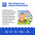 NATPAT Buzz Patch Mosquito Patch Stickers for Kids (3 pack, 180 stickers) - The Original All Natural Citronella Essential Oil Insect Patch, Plant Based Ingredients, Non-Toxic, DEET Free, for Toddlers,