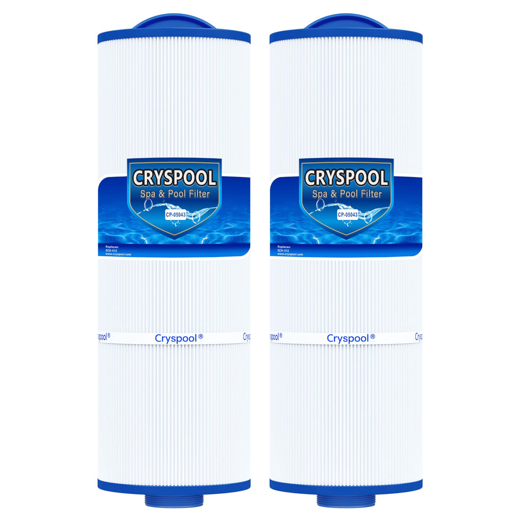 Cryspool® 05043 Filter Compatible with 20690 Marquis Hot Tub Filter, 5CH-512, 50 Sq. Ft Spa Filter Cartridge, 2 Pack