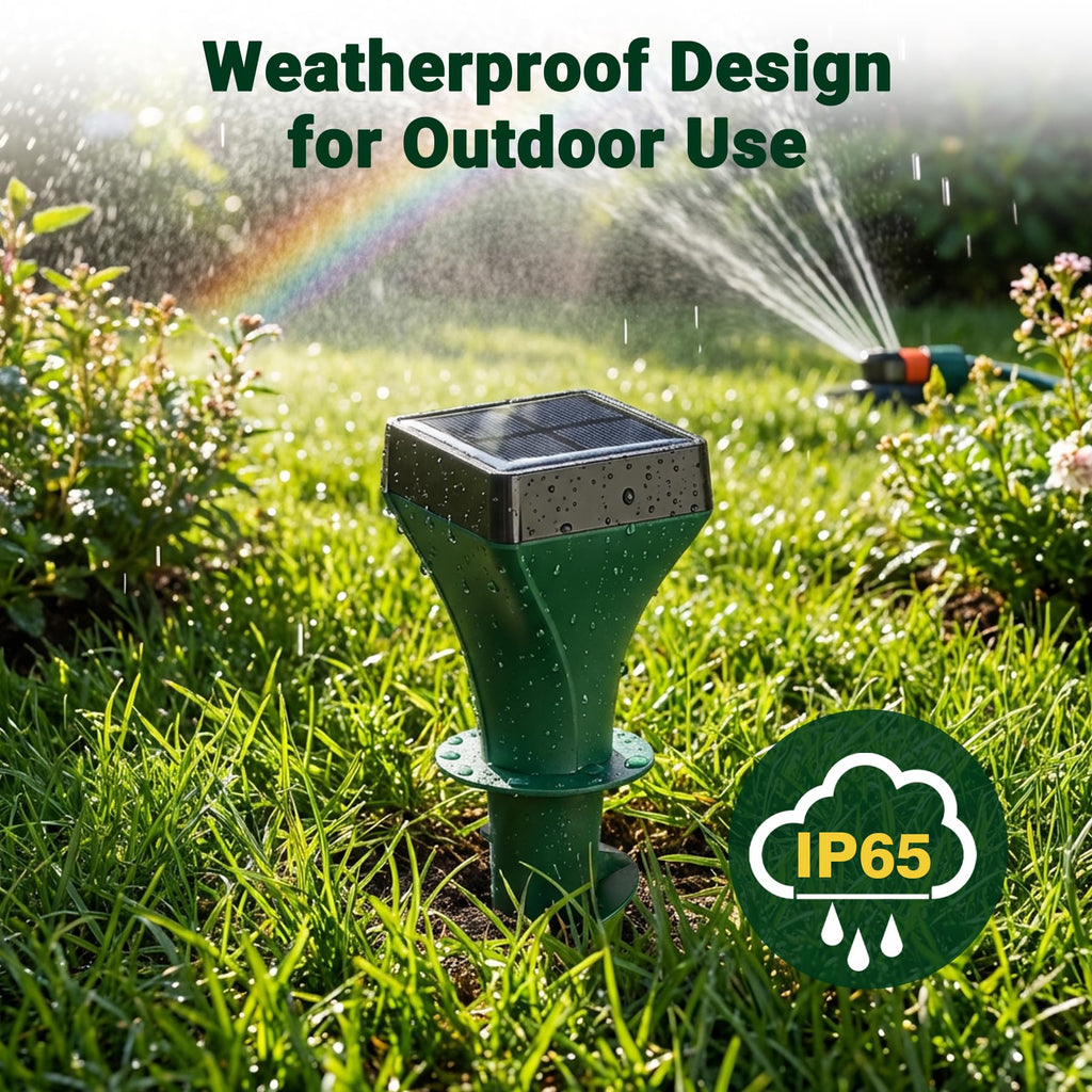 Mole Repellent Solar Powered, 8 Pack Snake & Skunk Repellent for Yard, Ultrasonic Mole Stakes for Lawns, IP65 Waterproof Gopher Repellent to Get Rid of Gopher, Vole, Chipmunk and Groundhog for Farm