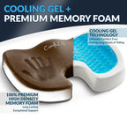 ComfiLife Premium Gel & Memory Foam Seat Cushion – Doctor Recommended Office Chair Cushion, Car Seat Cushion – Chair Cushions for Back & Sciatica Pain Relief – Seat Cushions for Office & Desk (Brown)