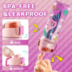BOOH Decorate Your Own Water Bottle Kits for Girls Age 4-12, Fun Arts and Crafts for Girls Age 4-12, Friendship Bracelet Kit & Mermaid Tail Toys for Ages 6-12, Birthday Gifts Christmas School