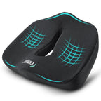 X Large Memory Foam Seat Cushions for Office Chairs Desk,20x18x4.7 Inch Thick,【Soft Cotton Surface】 Chair Cushion Tailbone Pain Relief Extra Dense Hip Sciatica Car Seat Cushion for Long Sitting Black