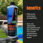 Pool Phosphate Remover - Fast Acting, Maximum Strength Phosphate Removal Pool Chemical - Perfect for Pool Openings to Make Your Pool Phosphate Free - AquaDoc (32 oz)
