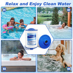 PWW50P3 Filter for Compatible with Pleatco Spa Hot Tub, PWW50P3 (1 1/2" Coarse Thread) Spa Filter Compatible with Unicel 6CH-940 Filbur FC-0359 Waterways 817-0050 Front Access Skimmer Aber Hot Tubs
