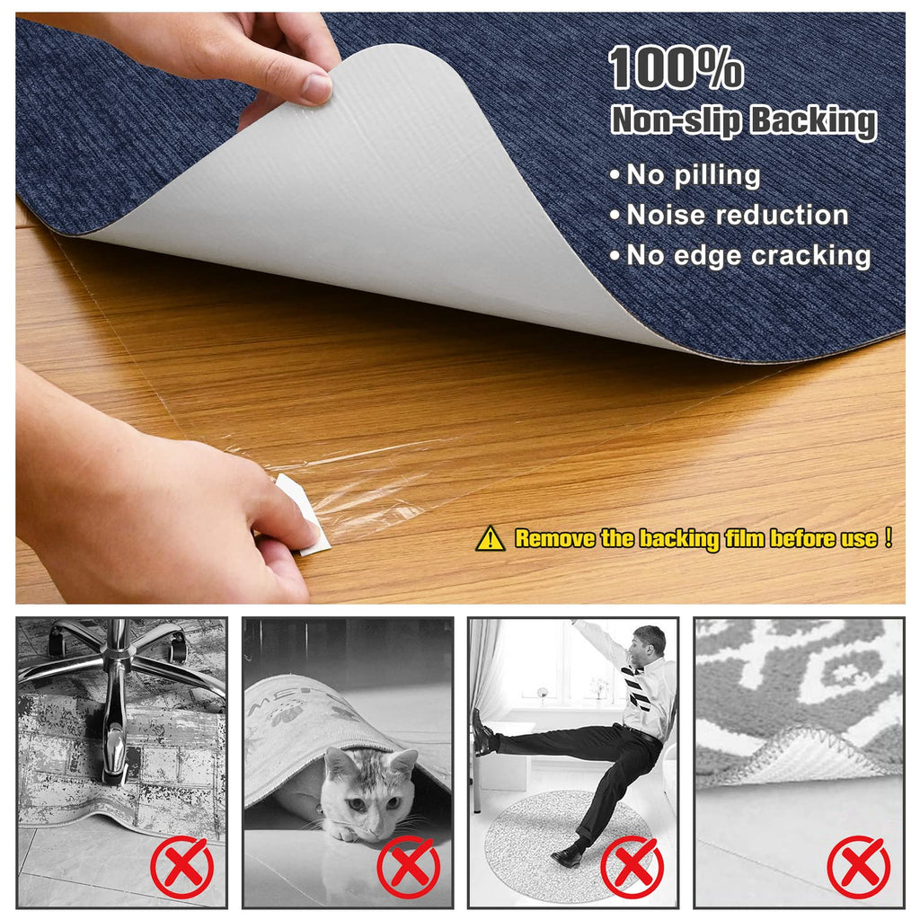 Placoot Desk Chair Mat for Hardwood Floor Corduroy Surface 1/6" Thick 55"x35" Office Chair Mat for Rolling Chairs-100% Large Anti-Slip Backing Under Desk Low-Pile Office Rug Floor Mat for Office/Home