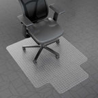 Naturei Chair Mat for Carpeted Floors - 48" x 36" Office Floor Mat for Rolling Chairs, Clear Plastic Desk Chair Mat, Easy Glide, Under Desk Carpet Protector for Home and Office, with Lip