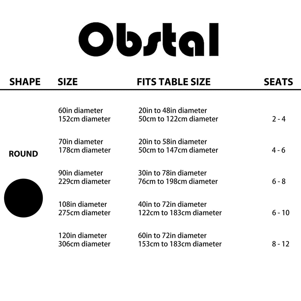 Obstal 210 GSM Round Red Table Cloth - 60 Inch - Oil-Proof Spill-Proof and Water Resistance Microfiber Tablecloth, Decorative Fabric Table Cover for Christmas Holiday Party (Rio Red, 60 Inch Diameter)