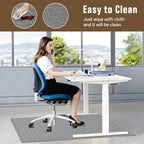 KMAT Office Chair Mat, 36x48in Heavy Duty Hardwood/Tile Floor Protector, Floor Mat Computer Desk Mat for Rolling Chairs, Work, Study, Office, Grey