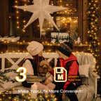 Ollny Christmas Lights Outdoor 400LED 131FT, Warm White Fairy Lights with Remote 3 Timer, Plug in 8 Modes String Lights for Bedroom Indoor Outside House Party Xmas Decorations