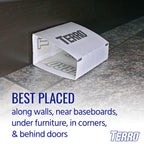 TERRO Spider & Insect Trap T3206 10-Pack Sticky Glue Traps for Roaches, Spiders, Ants, Cockroaches, Crickets - Indoor Bug Catcher Pest Control Traps, 4.25 in x 10 in