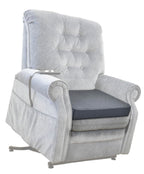 COMFORTANZA Medium-Soft 20x20x3 Memory Foam Recliner Chair Seat Cushion for Long Sitting - Armchair Pad with Washable Velvety Cover with Waterproof Layer & Non-Slip Base for Seniors & Elderly - Gray