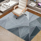 Office Chair Mat for Hardwood Floor, 60"x48" Office Rug Highly Premium Quality Rolling Chair Mat, Desk Chair Mat - 3.86lbs Anti-Slip Office Mat for Laminate Floor etc, Black Grey