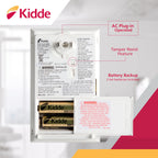 Kidde Carbon Monoxide Detector, Plug in Wall with AA Battery Backup, Test-Hush Button & Fire Extinguisher for Home, 1-A:10-B:C, Dry Chemical Extinguisher, Red, Mounting Bracket Included